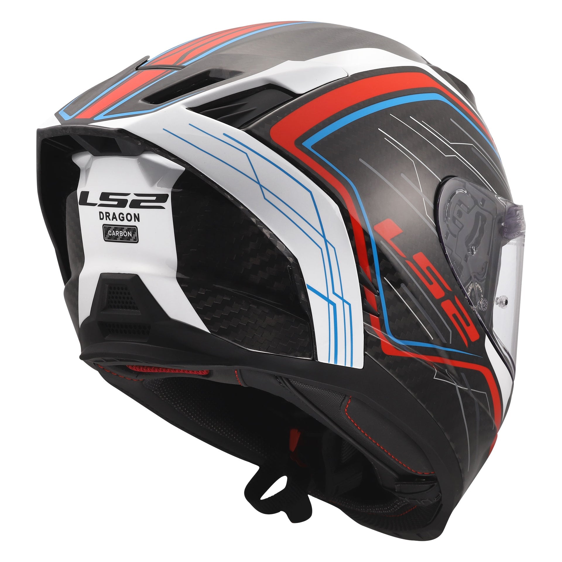 LS2 FF807 Dragon Full Face Road Helmet Subic (White/Blue/Red)