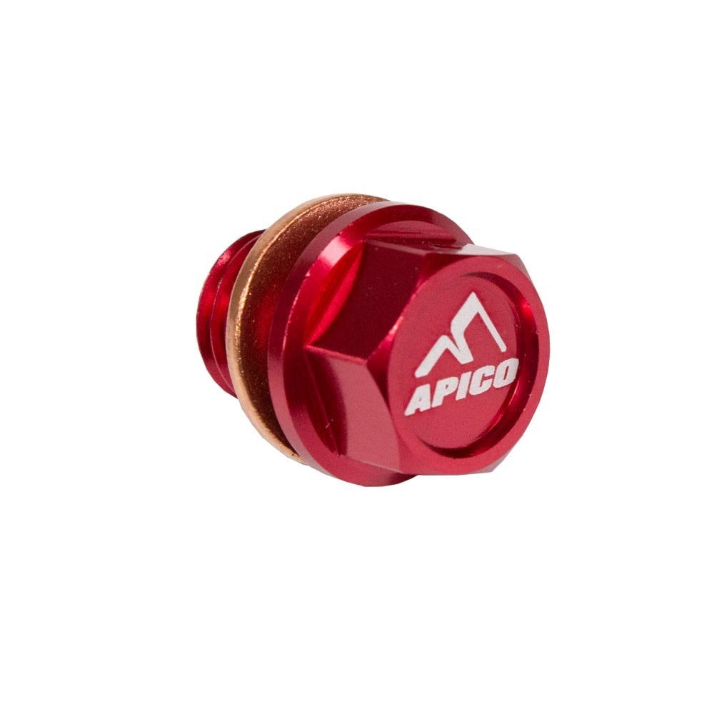 Apico - Magnetic Sump Plug w/Washer - M12 x 12mm x 1.5 - KTM SX50/65/85, SX/SXF/EXC/EXCF 125-530 All, FREERIDE 250F/R, FREERIDE 350, Husqvarna TC50/65/85 18-23, TC/FC/TE/FE 125-450, TX/FX 125-450, Gas Gas 50-450 21-23