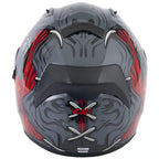 Vcan H128 Titan Motorcycle Helmet (Grey/Red)