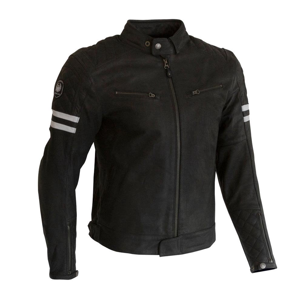 Merlin Hixon 2 D3O Motorcycle Leather Jacket (Black)