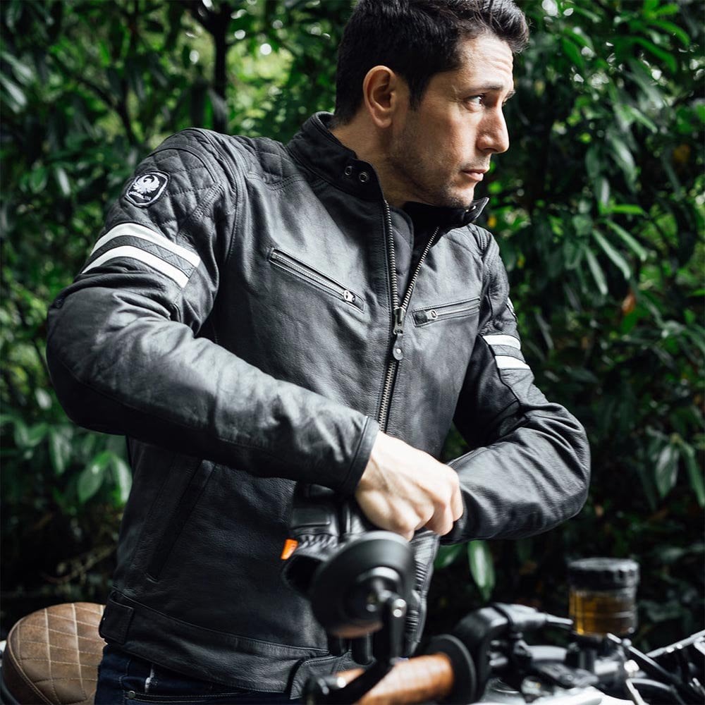 Merlin Hixon 2 D3O Motorcycle Leather Jacket (Black)