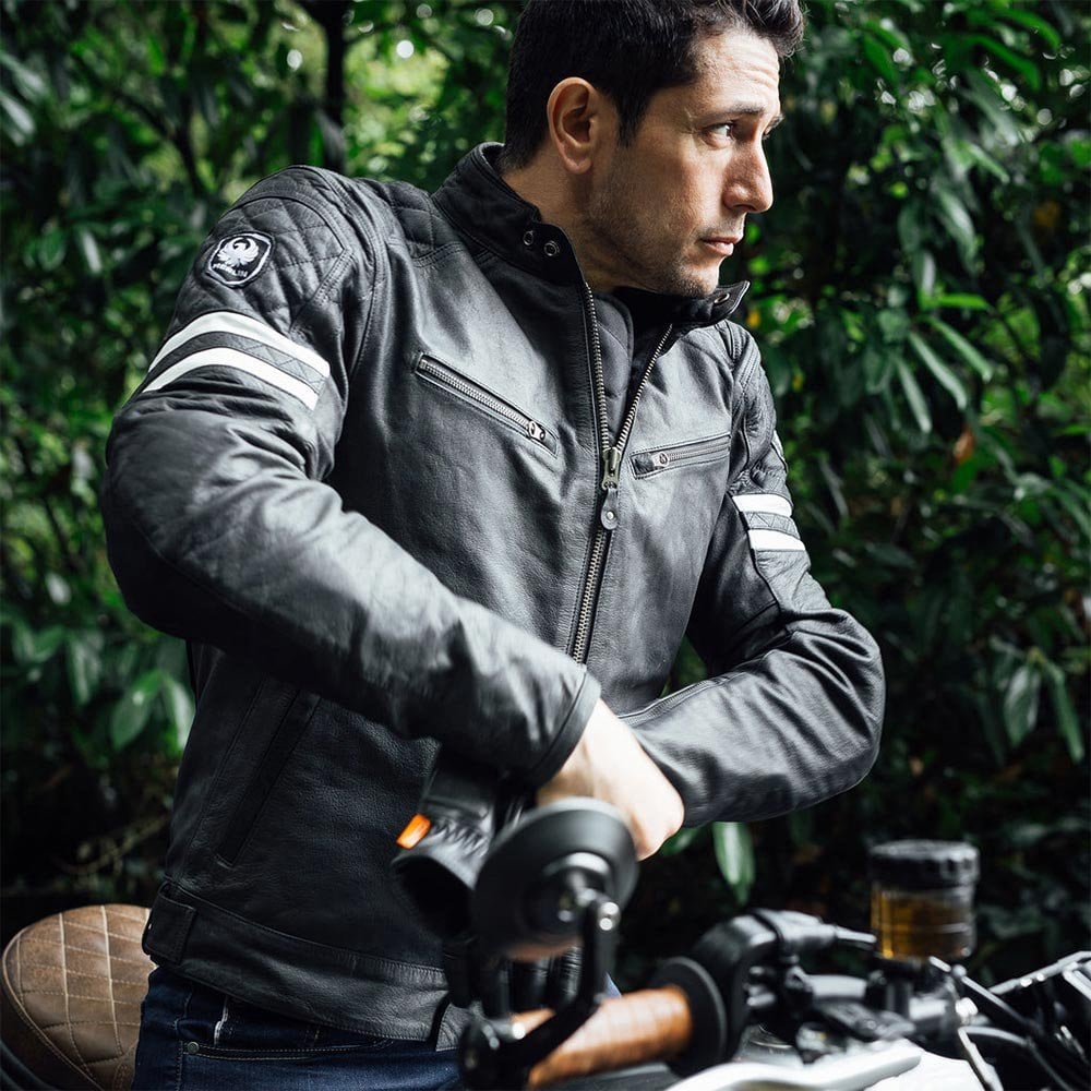 Merlin Hixon 2 D3O Motorcycle Leather Jacket (Black)