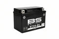 Black battery with 'BS' branding on a white background