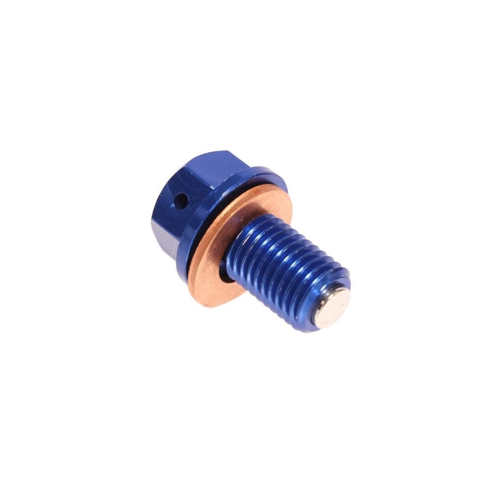 Apico - Magnetic Sump Plug w/Washer - M10 x 16mm x 1.25 - YZ125 05-26, YZF250 01-26, YZF450 03-26, WRF250 01-26, WRF450 04-26, YZF250X 15-26, YZF450X 16-26 - Blue