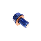 Apico - Magnetic Sump Plug & Washer - M10 x 16mm x 1.25 - YZ125 05-27, YZF250 01-27, YZF450 03-27, WRF250 01-27, WRF450 04-27, YZ125X 20-27, YZF250X 15-27, YZF450X 16-27 - Blue