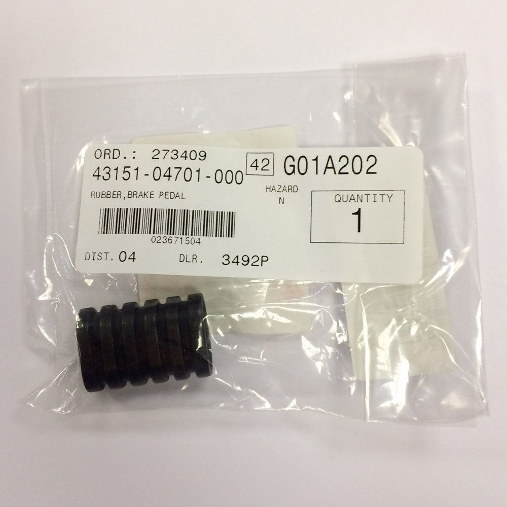 Suzuki Genuine Part - Brake Pedal Rubber (GSXR750 F-H 85-87, GSXR1100 G-J, RG250 G-H, RG500 G-H) - 43151-04701-000