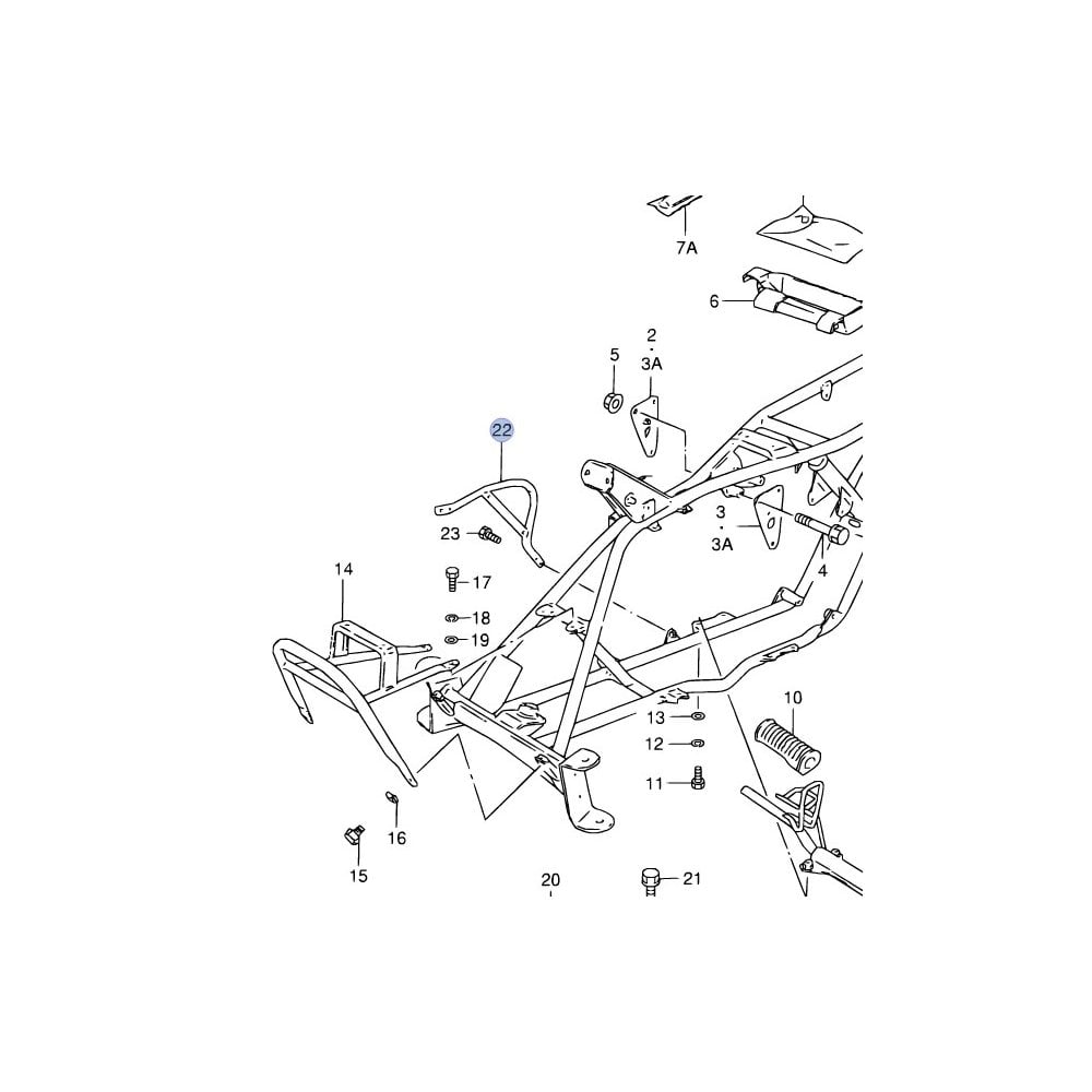 Suzuki Genuine Part - ATV LT50 Engine Guard (LT50 84-05) - 94280-04200-000