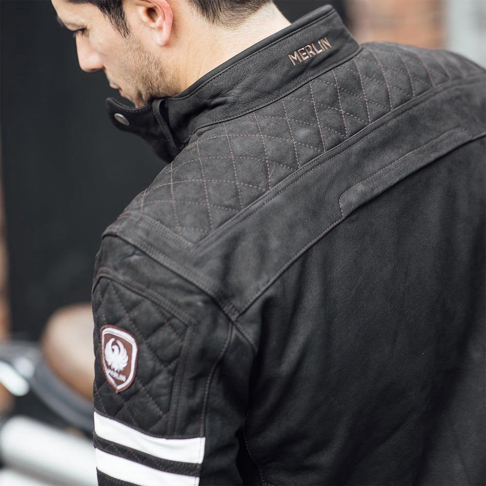 Merlin Hixon 2 D3O Motorcycle Leather Jacket (Brown)