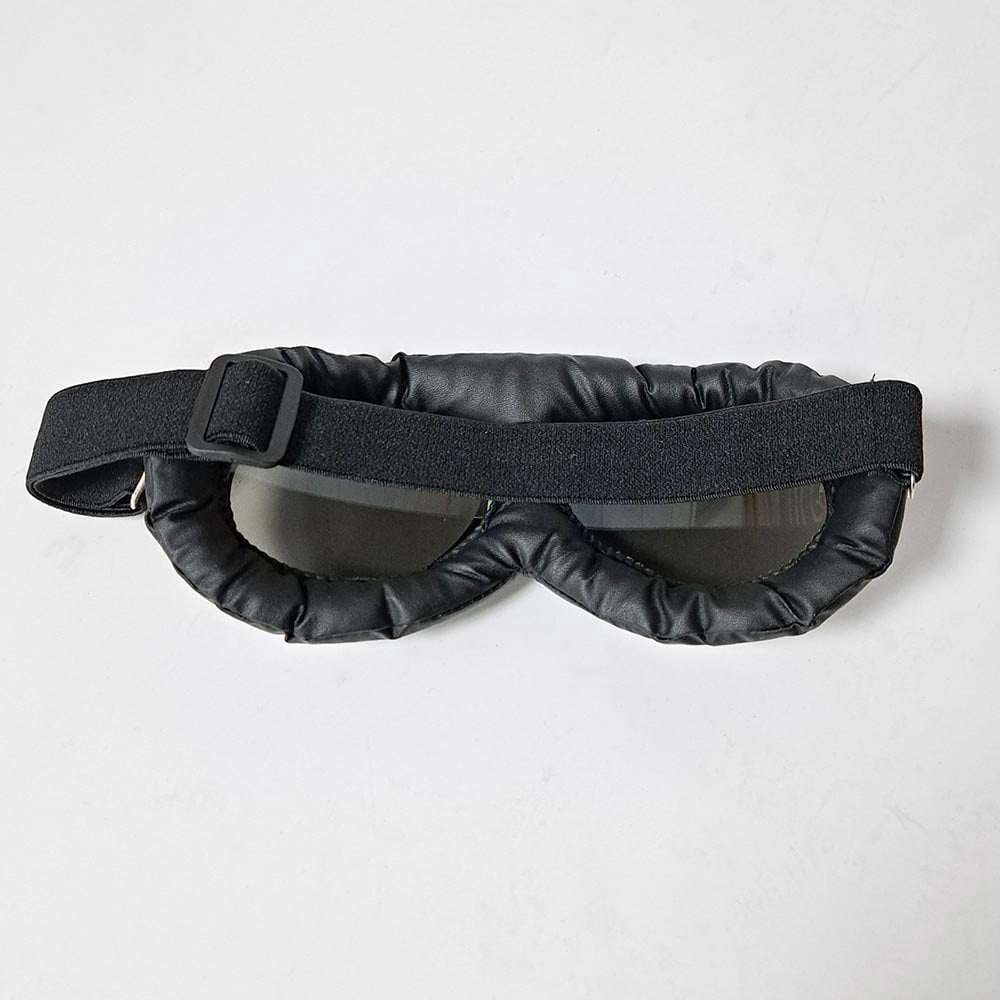 Bikers World (Goggles) Classic/Vintage Leather Version (Silver/Black)