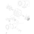 Suzuki Genuine Part - LT50 84-05 Mini ATV Quad Oil Seal, Crankshaft LH (17x29x7) - 09283-17012-000