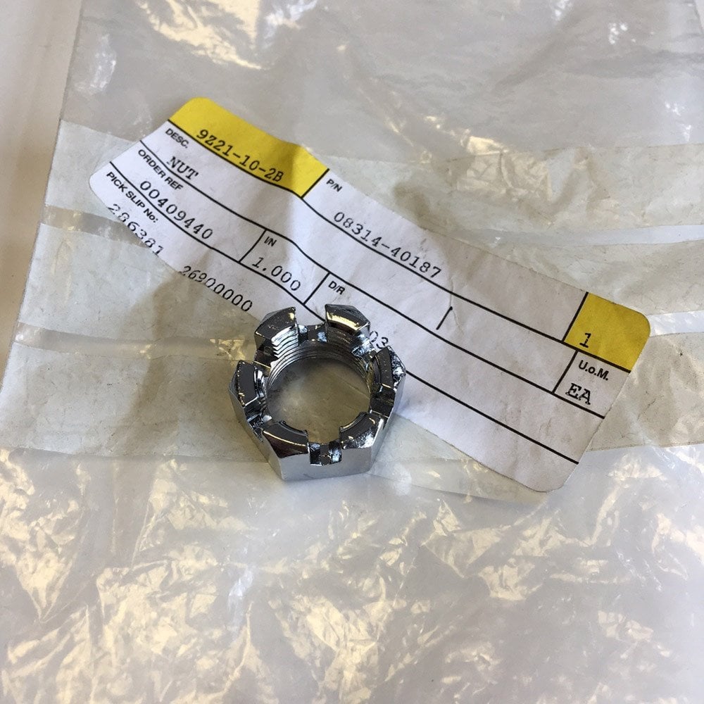 Suzuki Genuine Part - Castle Nut, Rear Wheel (RM125 88-93, RM250 87-95) - 08314-40187-000 (SS 08314-41188-000)