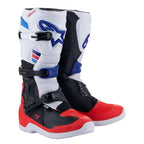 Alpinestars MX Boots - Tech 3 (White/Bright Red/Dark Blue)