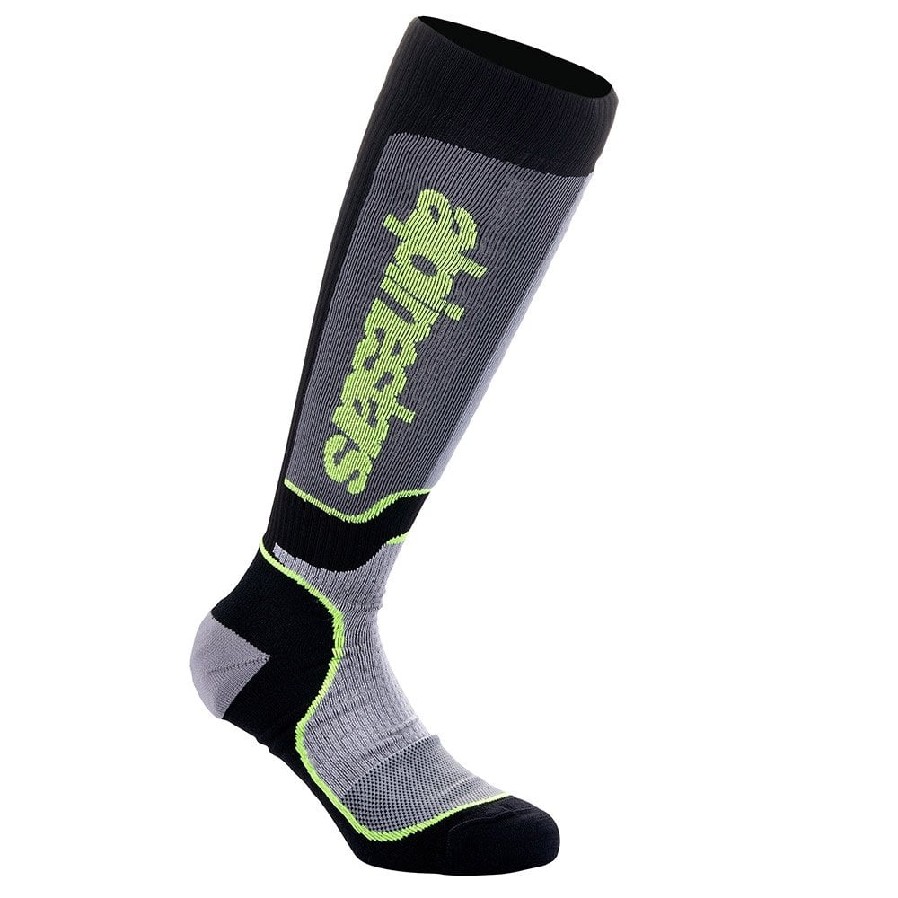 Alpinestars (MX26) Socks - MX Plus (Black/Grey/Yellow Fluo)