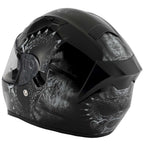Vcan H128 Drogon Motorcycle Helmet (Black/Grey)