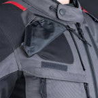 Oxford (SALE) Motorcycle Textile Jacket - Rockland Mens (Charcoal/Black/Red)