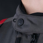 Oxford (SALE) Motorcycle Textile Jacket - Rockland Mens (Charcoal/Black/Red)