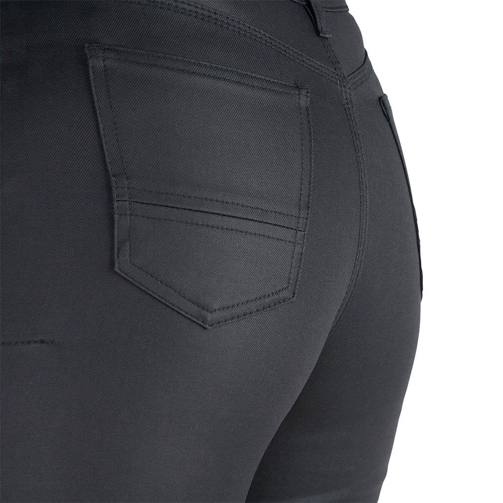Oxford (SALE) Women's Motorcycle Jegging - Armourlite (AA) Single Layer (Waxed Black) *Short Leg*