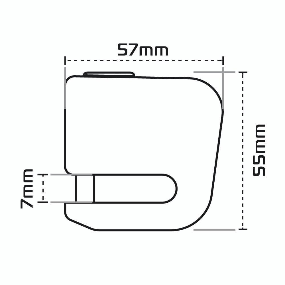 Oxford - XA5 Alarm Disc Lock 5.5mm Pin Yellow/Black (LK213)