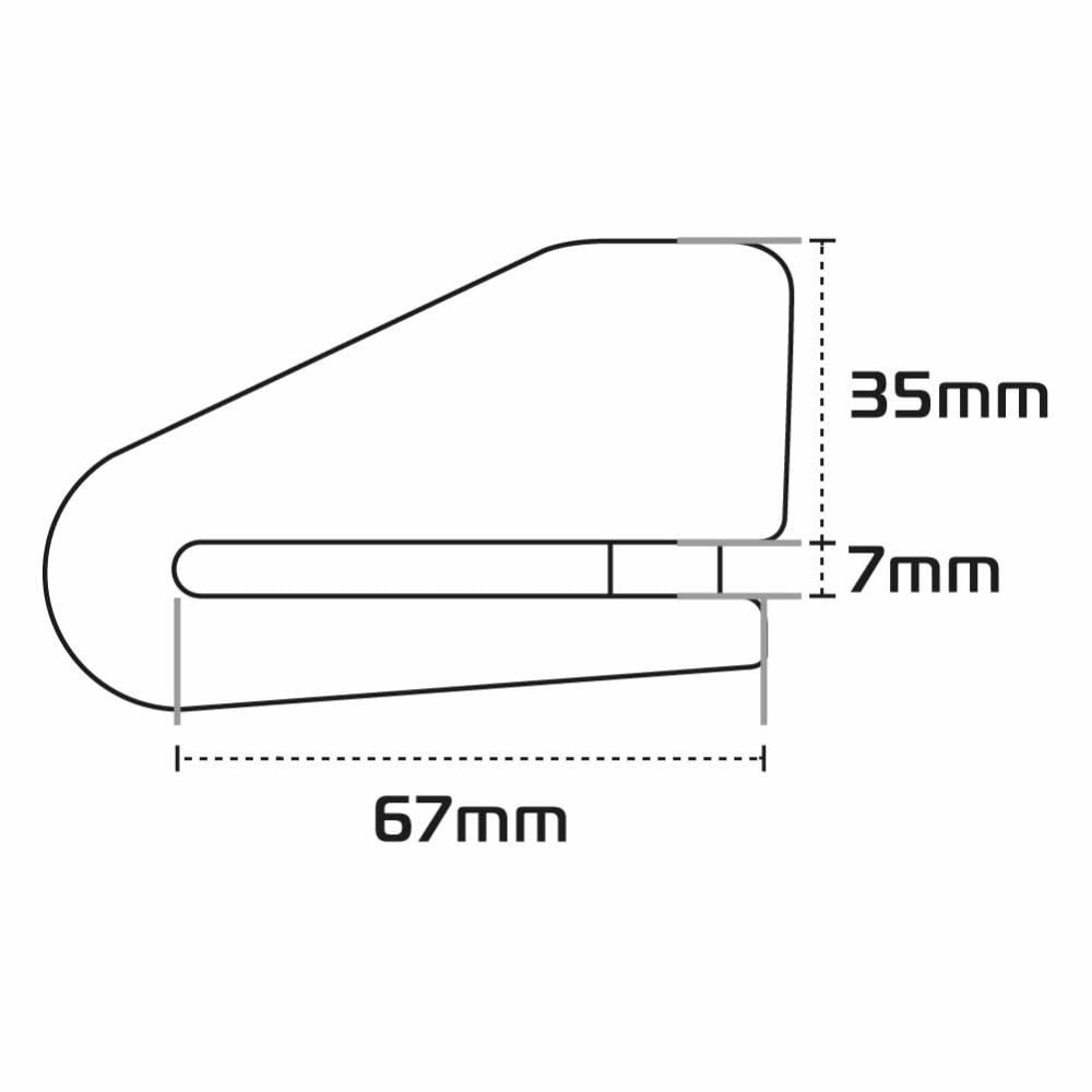 Oxford Security - Alpha XA14 Alarm Stainless Disc Lock  (14mm Pin)
