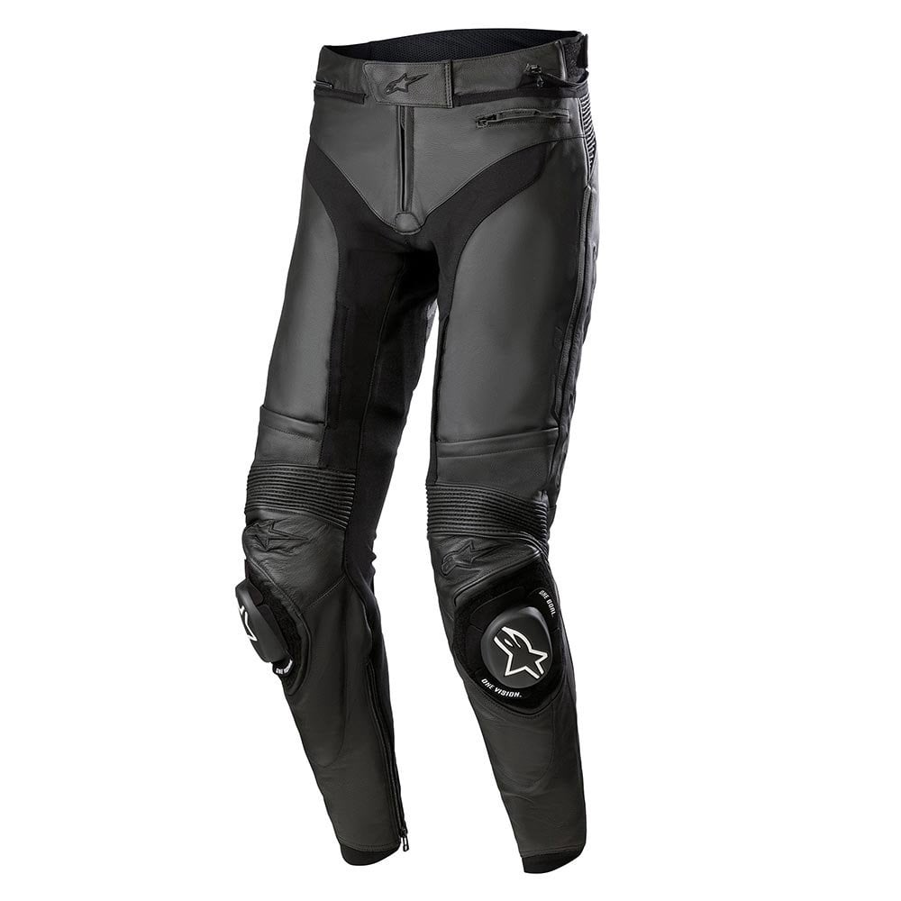 Alpinestars Missile V3 Motorcycle Leather Jeans (Black/Black) *Regular Leg*