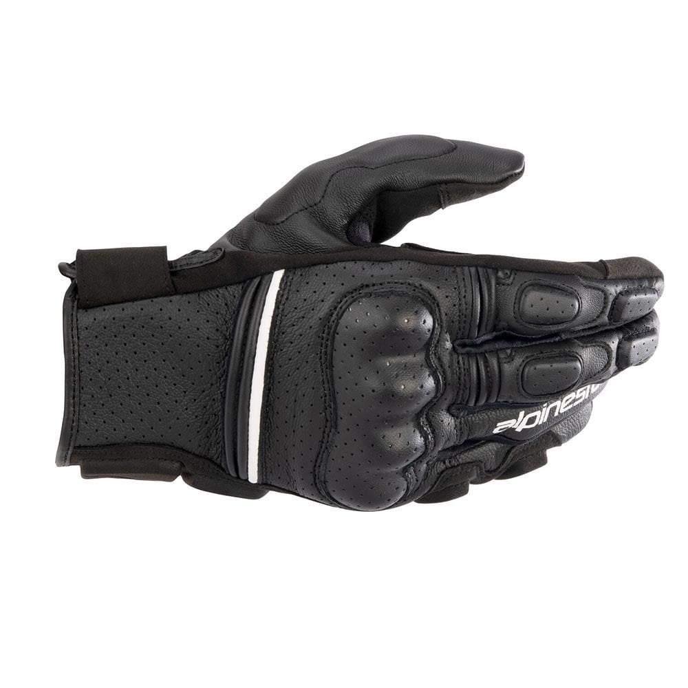 Alpinestars Phenom Leather Air Motorcycle Short Leather Gloves (Black/White)
