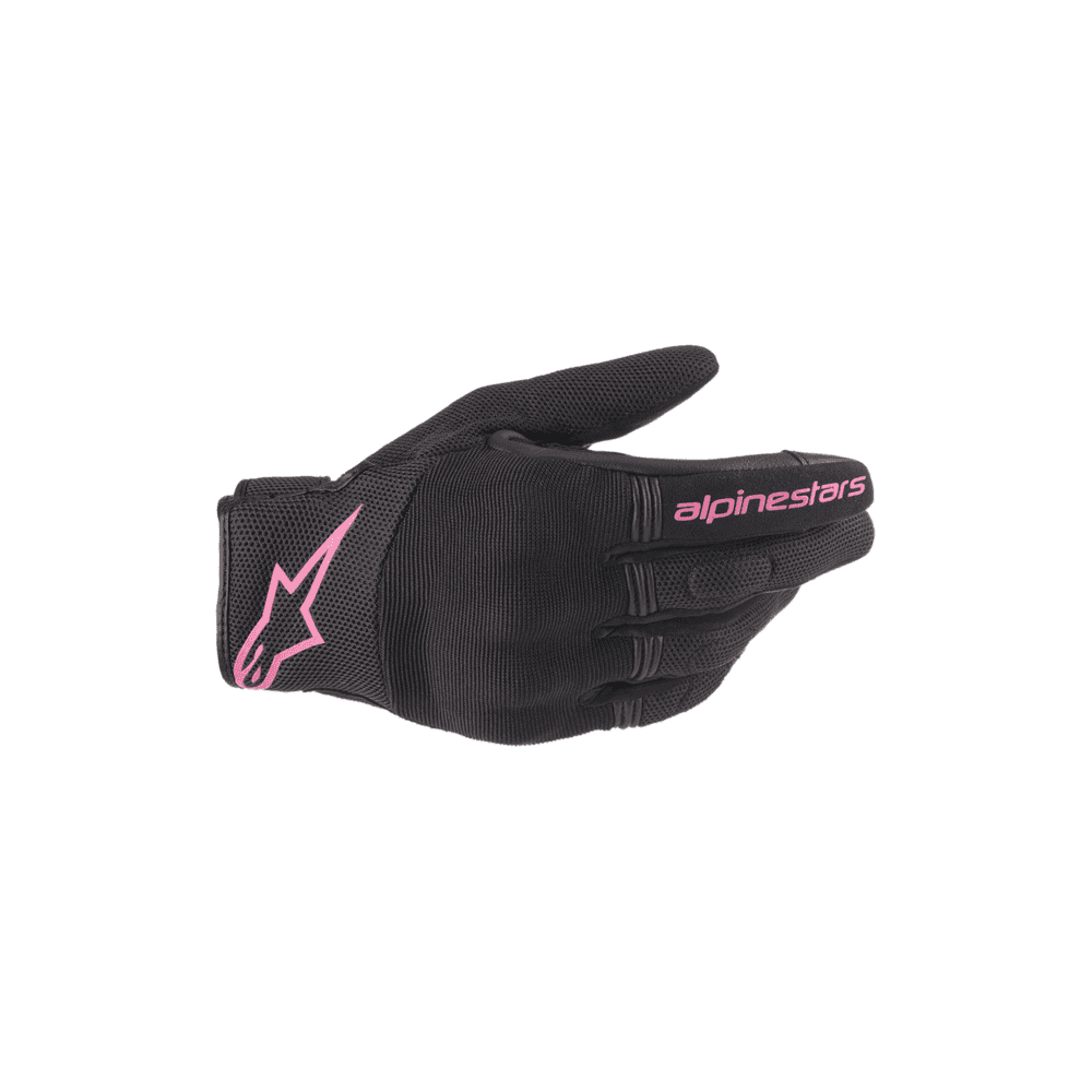Alpinestars Women's Copper Motorcycle Short Textile Gloves (Black/Fuchsia)
