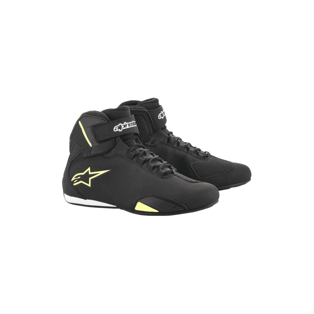 Alpinestars Sektor Motorcycle Riding Shoes (Black/Yellow Fluo)