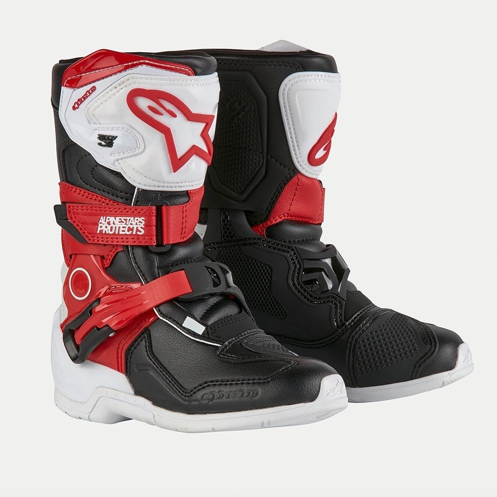 Alpinestars Kids MX Boots - Tech 3S (White/Black/Bright Red)