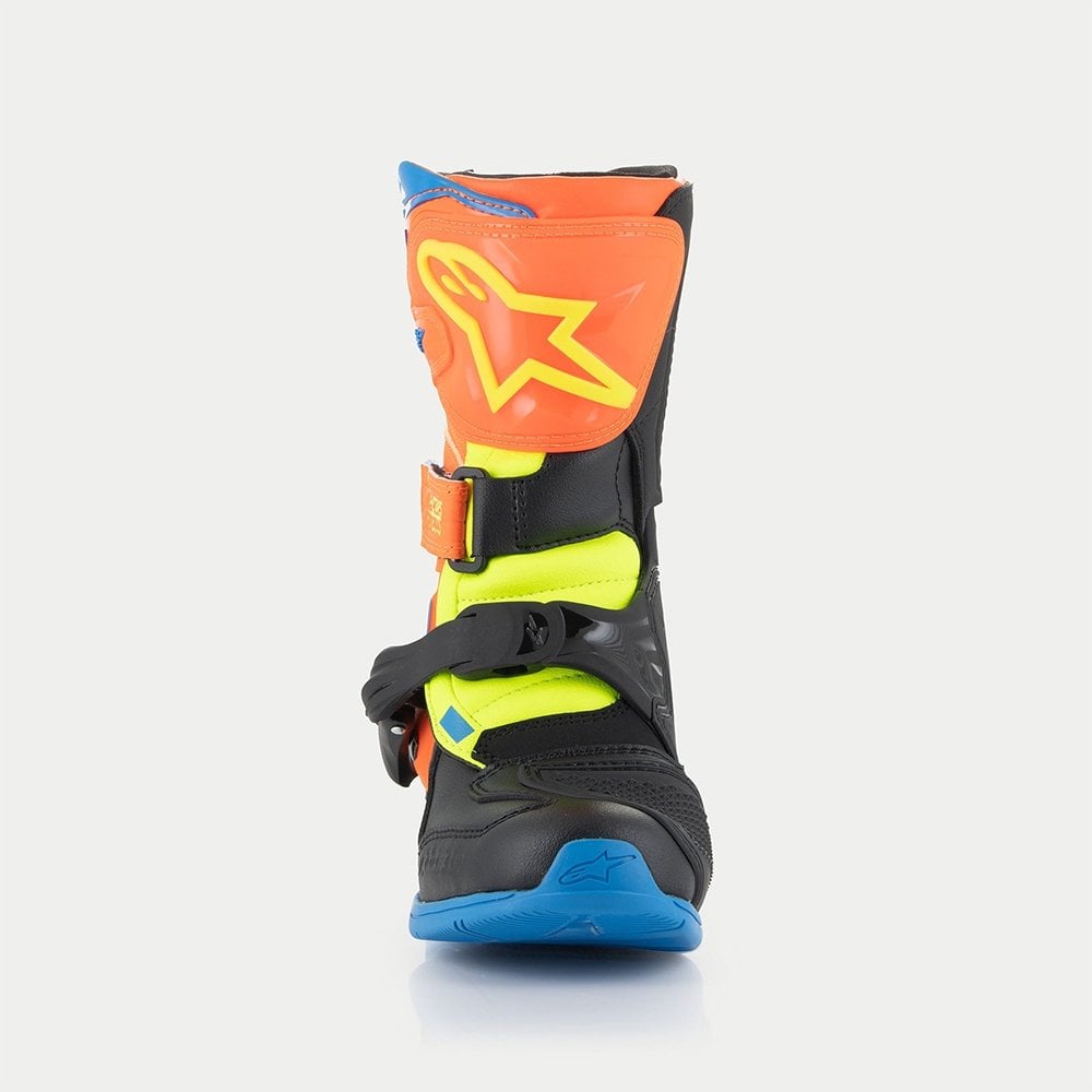 Alpinestars Kids MX Boots - Tech 3S (Orange Fluo/Enamel Blue/Yellow Fluo)