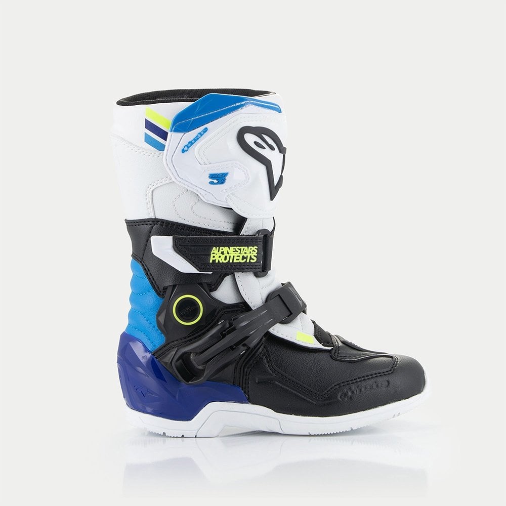 Alpinestars Kids MX Boots - Tech 3S (White/Black/Enamel Blue)