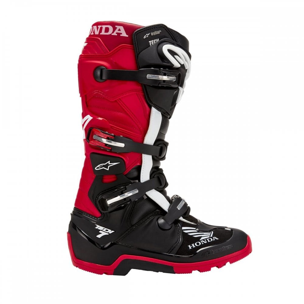 Alpinestars (Honda) Boots - Tech 7 Seven Drystar - Enduro/All Terrain/Waterproof (Black/Bright Red)