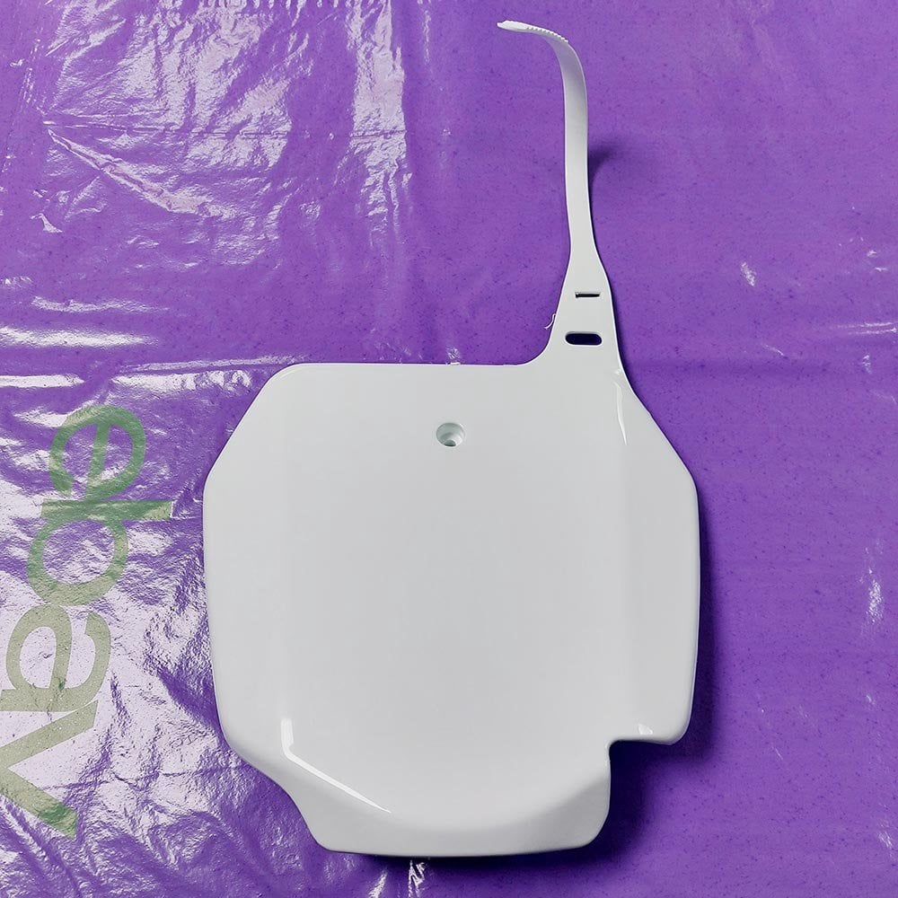 Suzuki Genuine Part - Front Number Board, White (RM85 02-23) - 08316-1008A-000