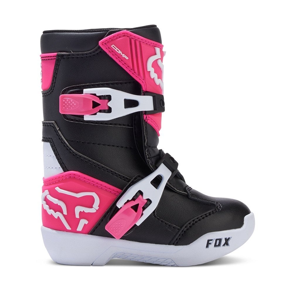 FOX Racing Kids MX | ATV Boots - COMP (Black/White/Pink)
