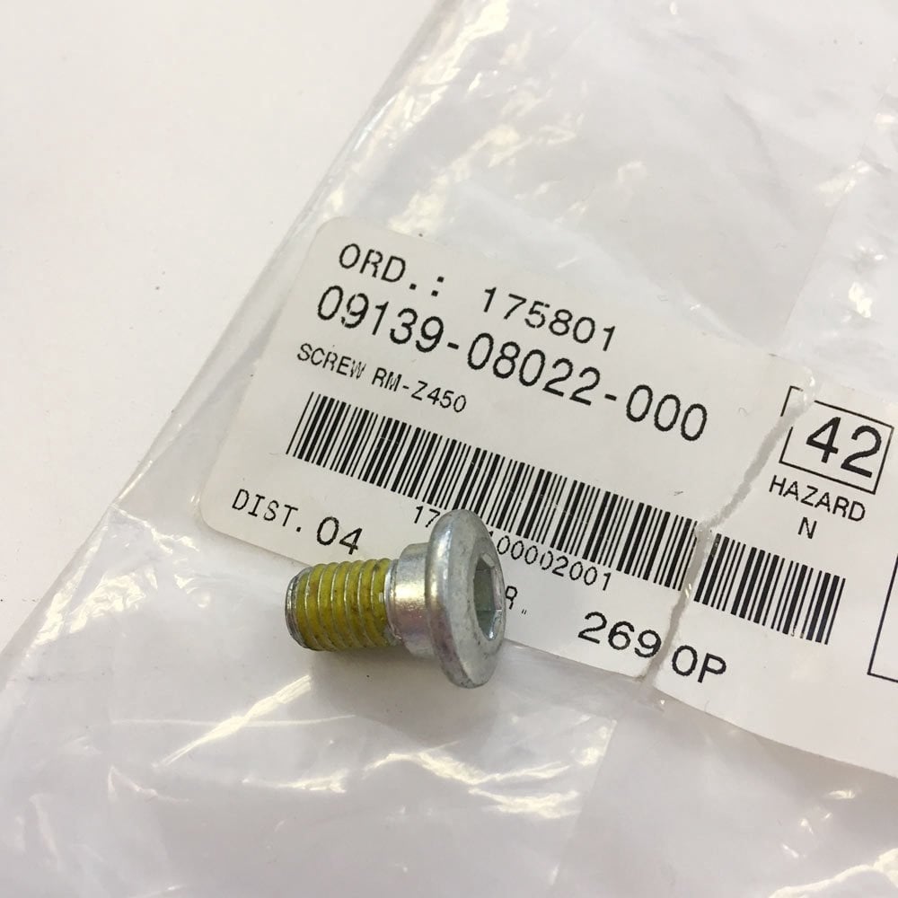 Suzuki Genuine Part - Screw, Rear Wheel 8x12 (RMZ250/450 07-25, RMX450 12-17) - 09139-08022-000