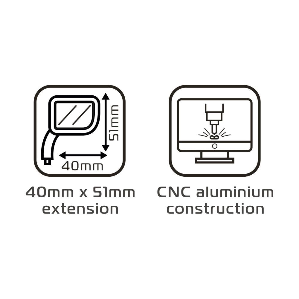 Oxford - Mirror Extensions - (OX758) (51mm high / 40mm out)