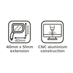 Oxford - Mirror Extensions - (OX758) (51mm high / 40mm out)