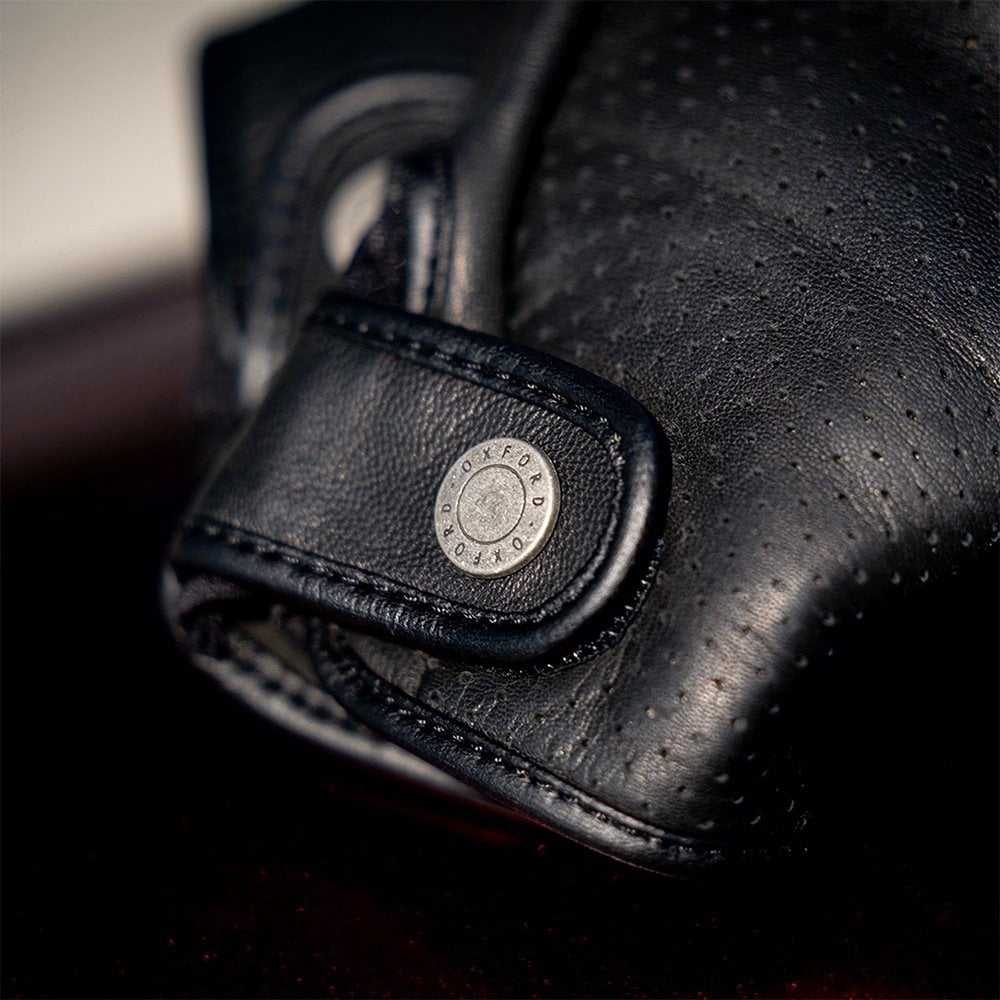 Oxford Henlow Air Short Leather Cuff Gloves (Black)