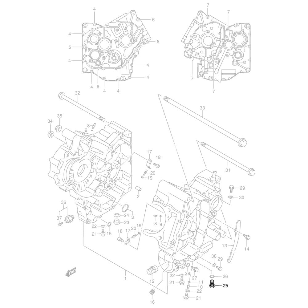 Suzuki Genuine Part - Bolt, Oil Drain Plug (DL650 04-25, DRZ400 00-09) - 09247-12011-000