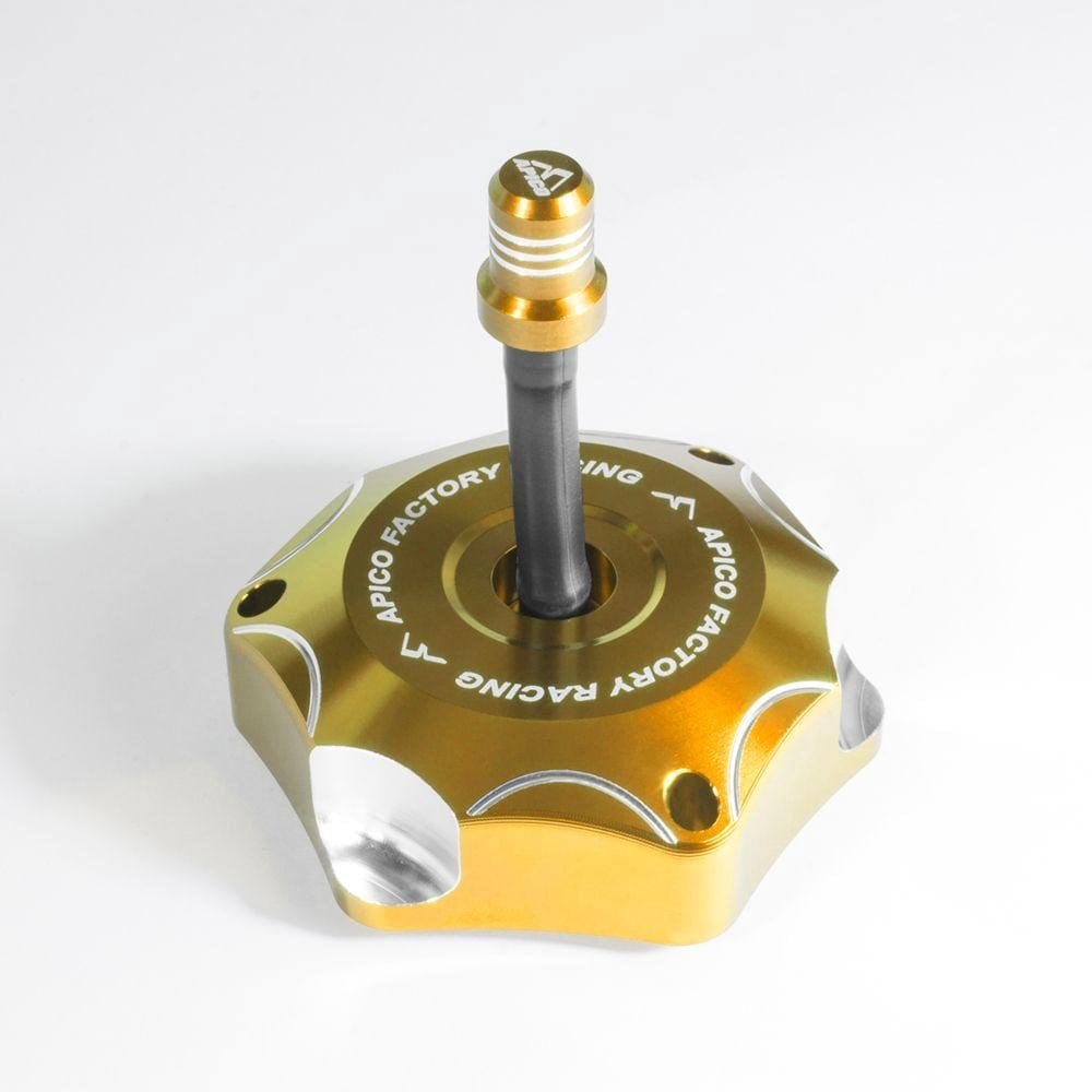 Apico - Fuel Cap w/Breather - RM85 02-26, RM125/250 01-08, RMZ250 10-26, RMZ450 05-26, RMX450 10-19 - Gold