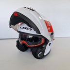 LS2 Motorcycle Flip Up Helmet - FF908 Strobe II (Gloss White)