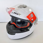 LS2 Motorcycle Flip Up Helmet - FF908 Strobe II (Gloss White)