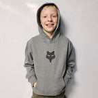 FOX Racing Youth Hoodie - LEGACY Fleece Pullover (Heather Grey)