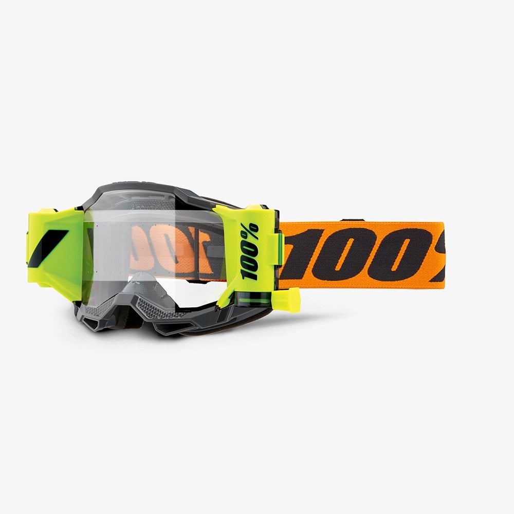 100% MX | MTB Goggles - Accuri-2 FORECAST Roll-Off System (GREY/FLUO ORANGE)