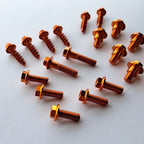 Zeta - Full Plastics Fastener Kit - KTM SX/SXF 125-450 19-22, XC/XCF 125-450 19-22 (Orange)