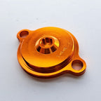 Zeta - Oil Filter Cover - KTM SXF 250 13-26, SXF350 11-26, SXF450 09-12 & 16-26, EXCF250 14-26, EXCF350 12-26, EXCF450/500 17-26, Husqvarna FC250/350 14-26, FC450 16-26, FE250/350 14-26, FE450/501 17-26, Gas Gas MCF/ECF/EXF 250-500 21-26 - Orange