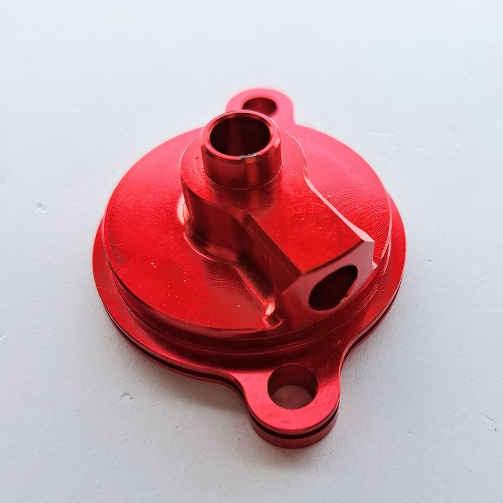 Zeta - Oil Filter Cover - CRF450 17-20, CRF450RX 17-20 (Red)