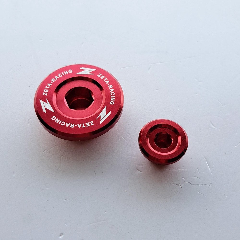 Zeta - Engine Plugs - RMZ250 07-25, RMZ450 05-25, RMX450 10-17 (Red)