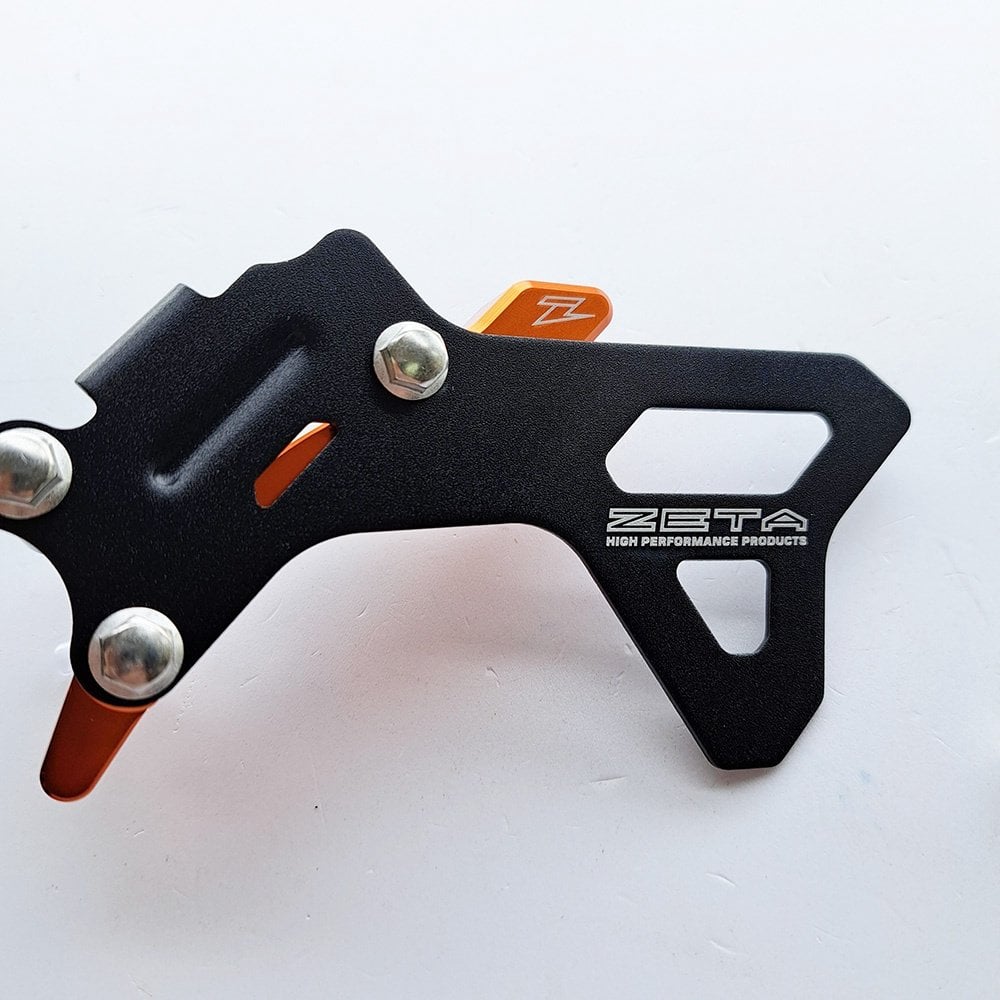 Zeta - Drive Cover w/Case Saver & Roller - KTM SXF250/350 16-22, EXCF250/350 17-23, SX250 17-22, EXC TPi/XC/XC-W TPi 250/300 17-23 (Black/Orange)
