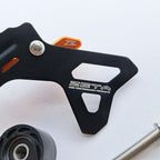 Zeta - Drive Cover w/Case Saver & Roller - KTM SX125/150 16-22, EXC/XC-W125/150 17-22 (Black/Orange)