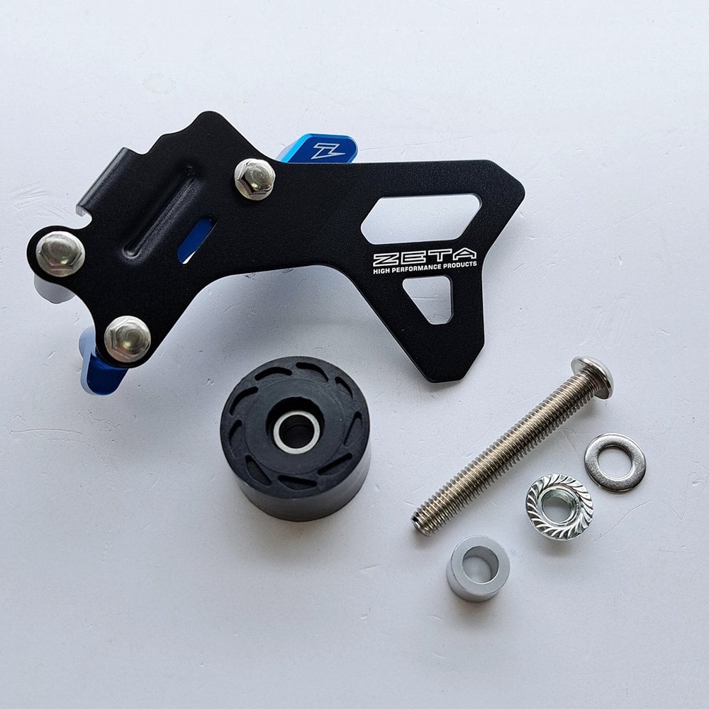 Zeta - Drive Cover w/Case Saver & Roller - Husqvarna TC125 16-22, TE/TX 125-150 17-23 (Black/Blue)